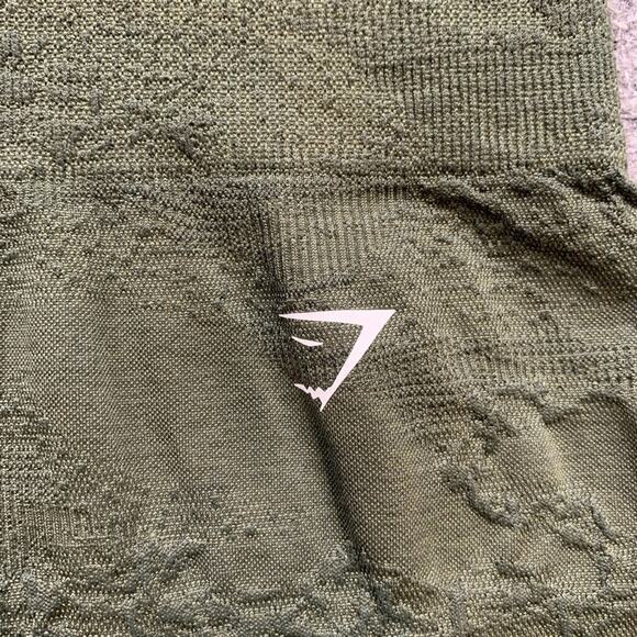 Gymshark Shorts Womens XS Extra Small Avocado Adapt Textured Ribbed Compression - Picture 4 of 8